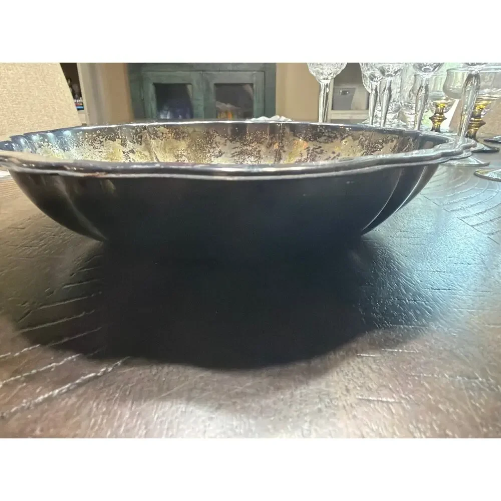 Vintage Ford 500-500 Club 1966 Silverplate Scalloped Bowl Trophy Award 8.5